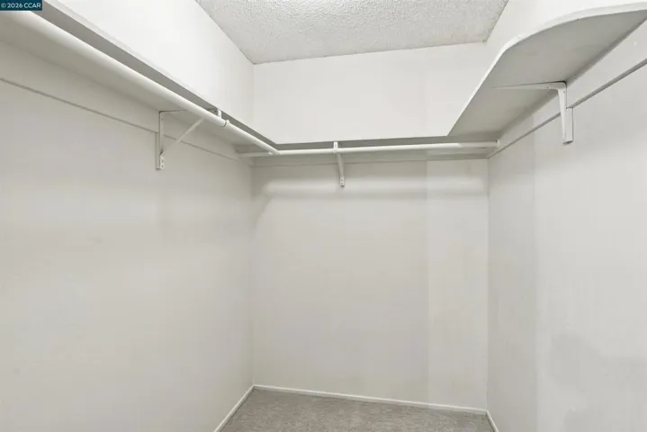 Roomy walk-in closet
