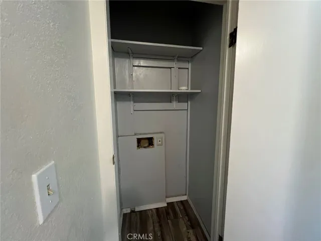 Washer can be hooked up in hall closet (dryer hook up in the shed in the driveway.)