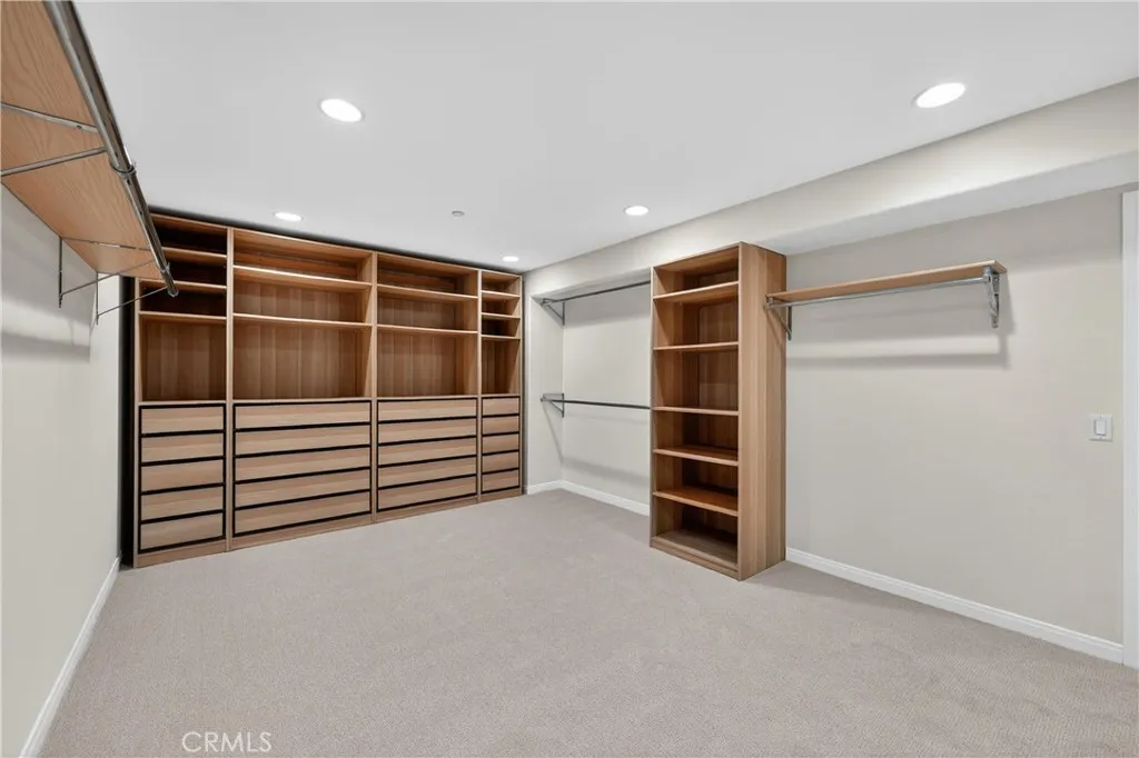 Huge primary closet space
