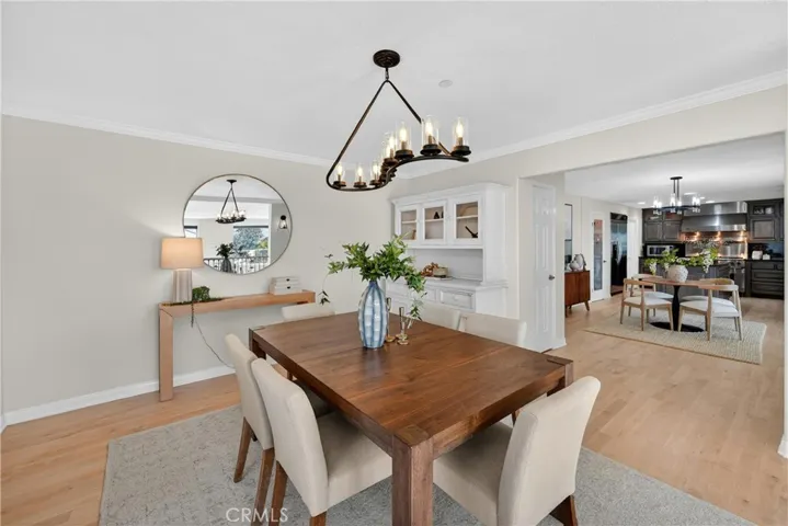 Formal dining view to kitchen