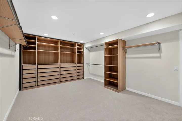 Huge primary closet space