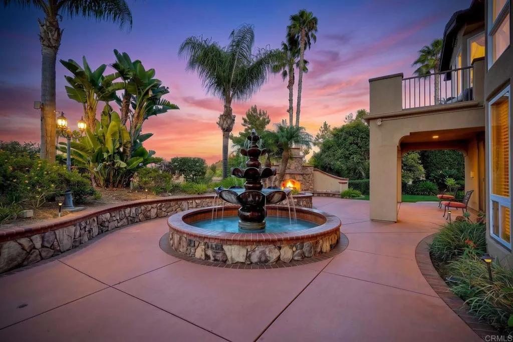 Digitally altered to include flame in fireplace, post lamp lighting & sunset colors in sky Digitally altered to include flame in fireplace, post lamp lighting & sunset colors in sky