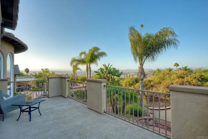 Private balcony with sunset views