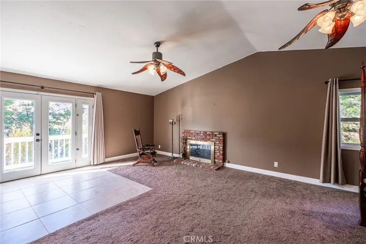 Fireplace in primary bedroom