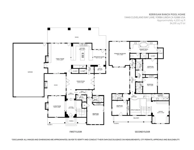 Floor Plan Rendering - Buyer to verify any & all info.