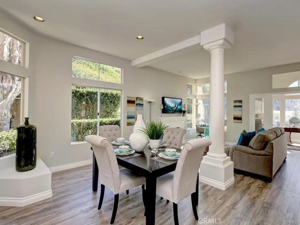 Entry into an open floor plan.