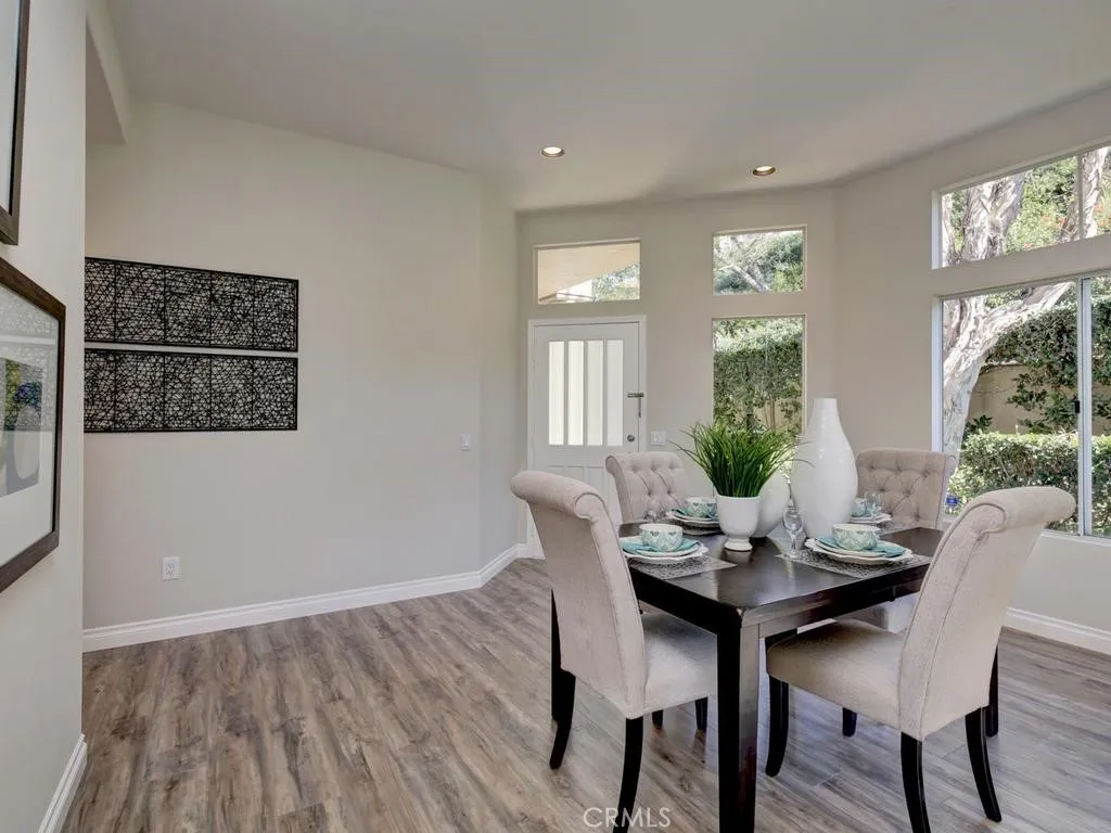 Entry and dining area.