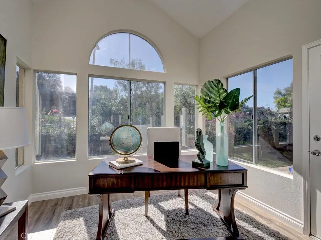 Sunroom/office off the main living area.