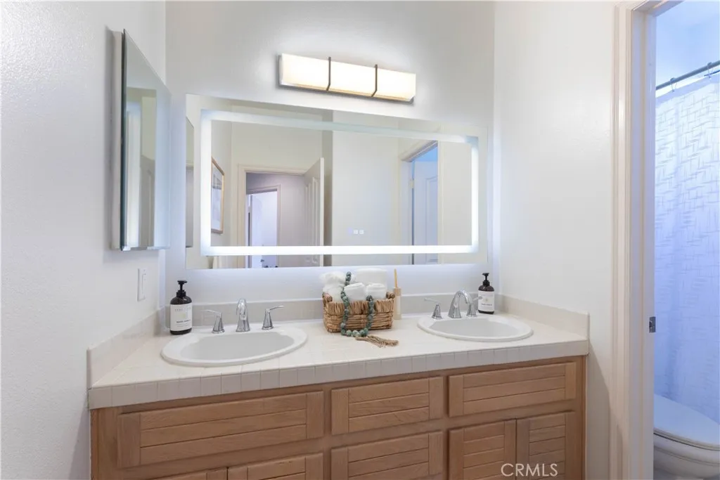 First level Guest Bathroom with Double Sinks