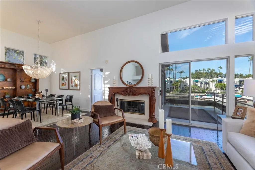 The connected and open living and dining areas are perfect for entertaining