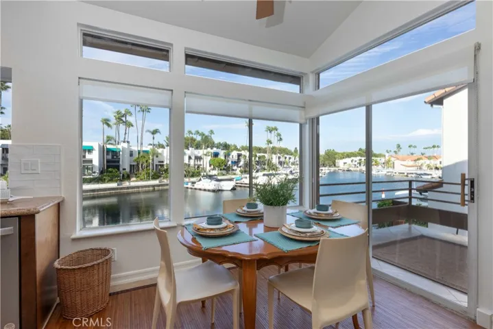 The perfect breakfast/dining nook off the kitchen is one of the best seats in the house for views!
