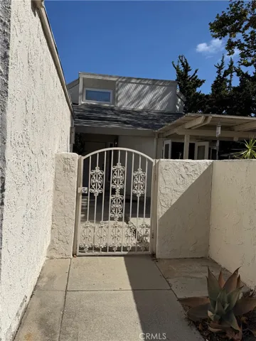 Gated entrance to home