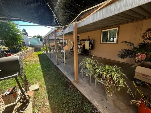 Full length covered patio