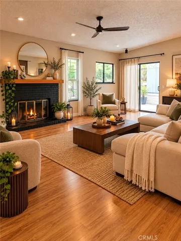 Living room staged with AI