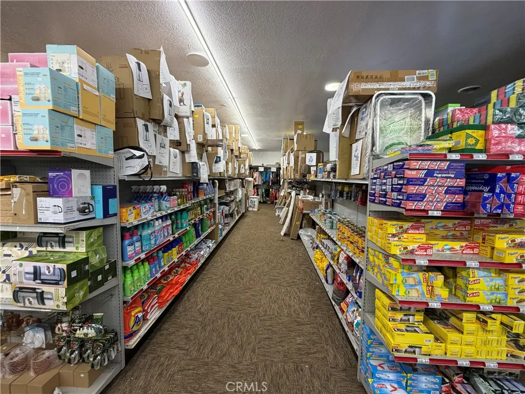 View from the middle of the store, looking towards the back of the store.