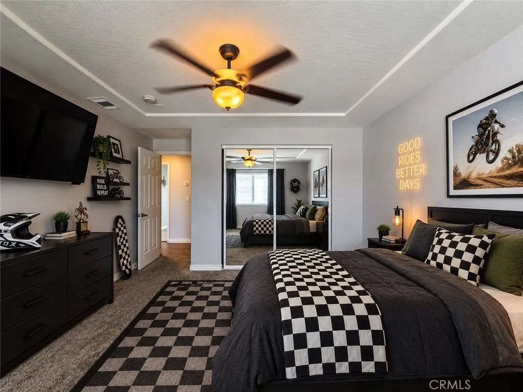 Virtually Staged - bedroom concept. Original photo immediately precedes this image.