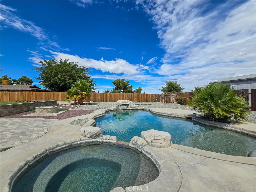 Pool and adjoining spa