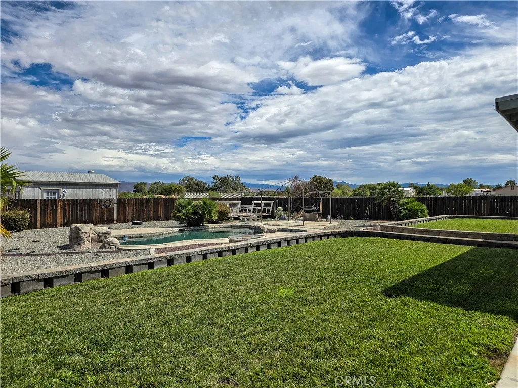 Lawn and backyard