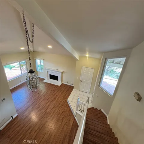 Living Room with High Ceiling
