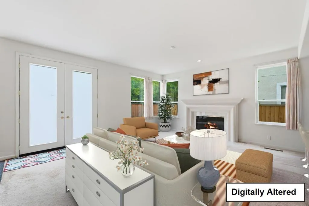 Virtually staged Family room Virtually staged Family room