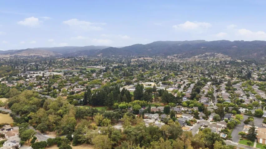 Aerial view of the neighborhood