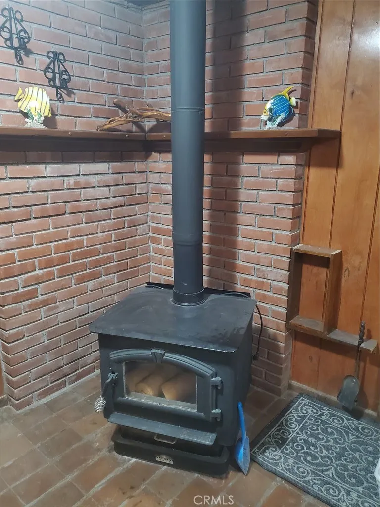 Original Free Standing Fireplace in Spa Room