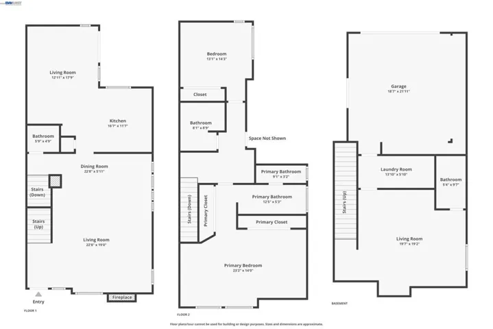 All 3 level floor plans