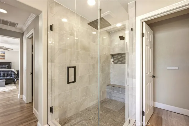 Recently renovated shower area