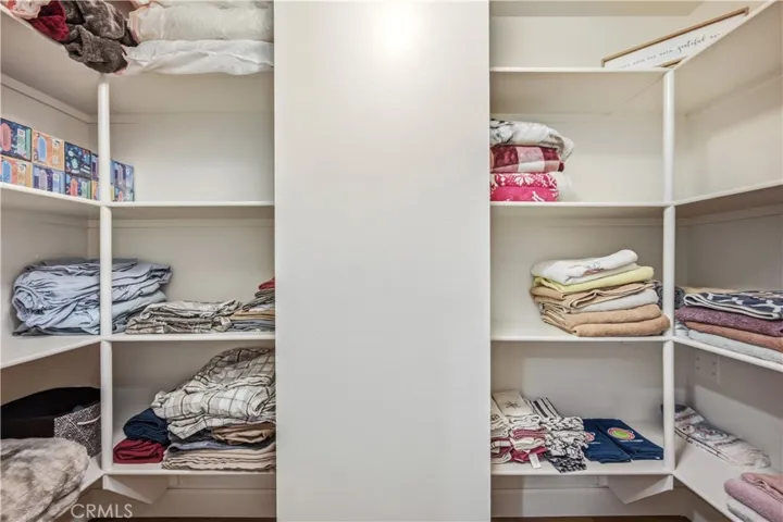 Walk-in linen closet