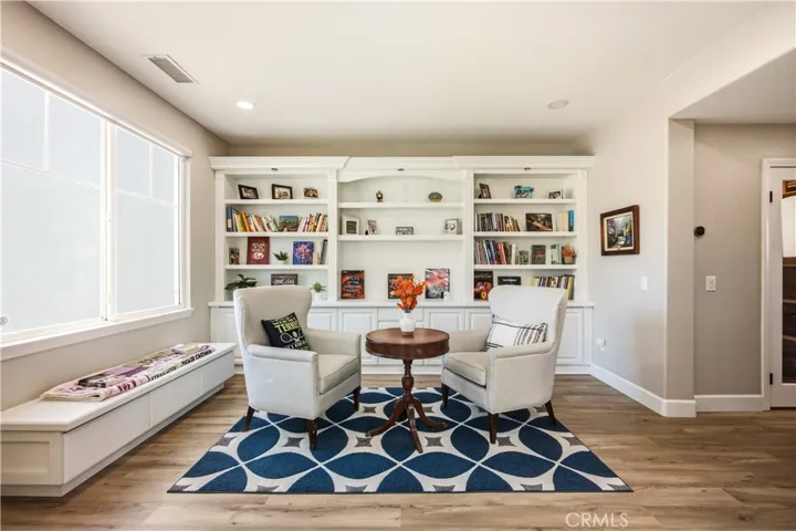 Built-in bookshelves