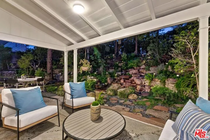 Patio at night