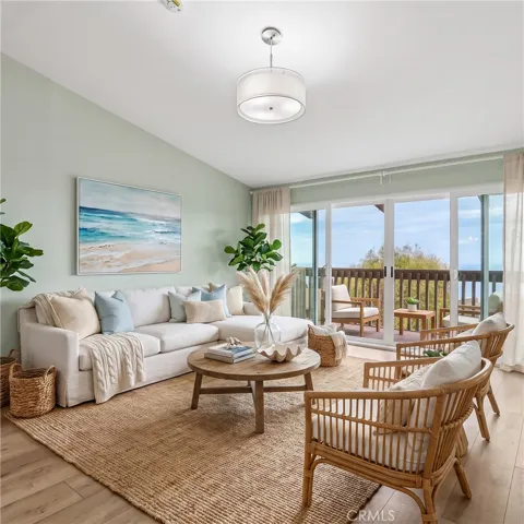 Virtually staged living room