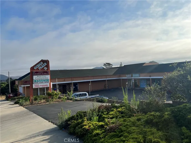 Strip mall located adjacent to the lot