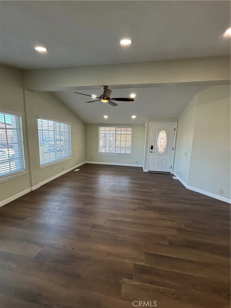 living room facing entrance door