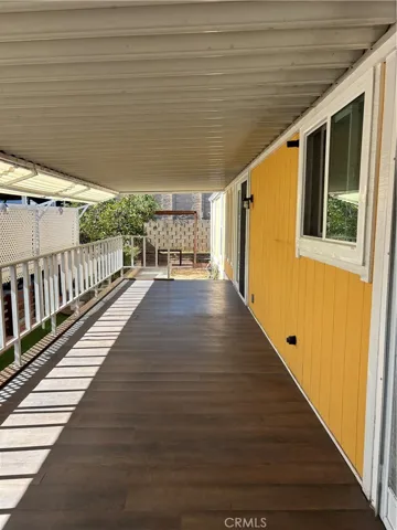 covered patio facing back