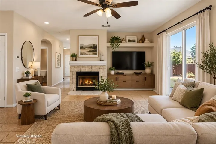 Family Room virtually staged