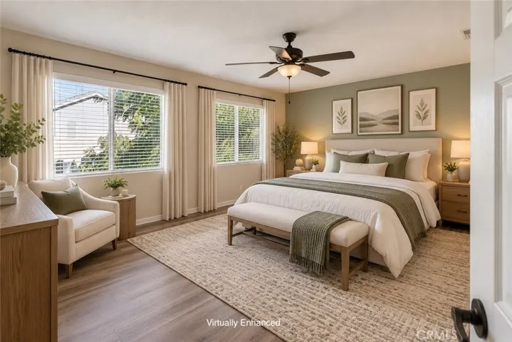 Primary Bedroom virtually enhanced to show potential