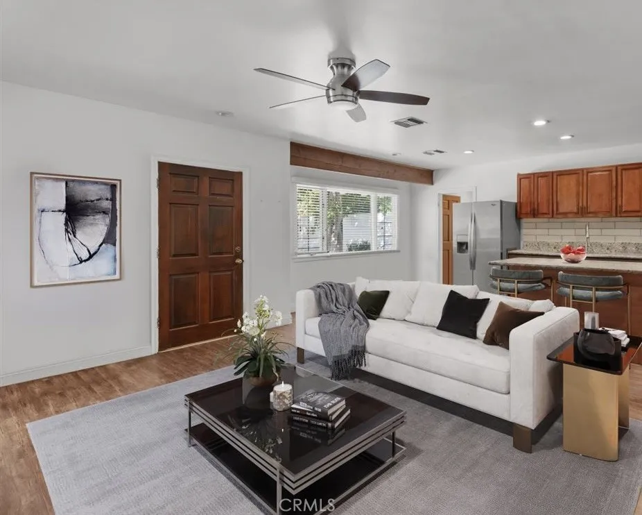 Virtually staged pool house