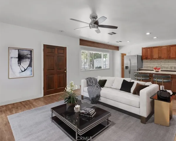Virtually staged pool house