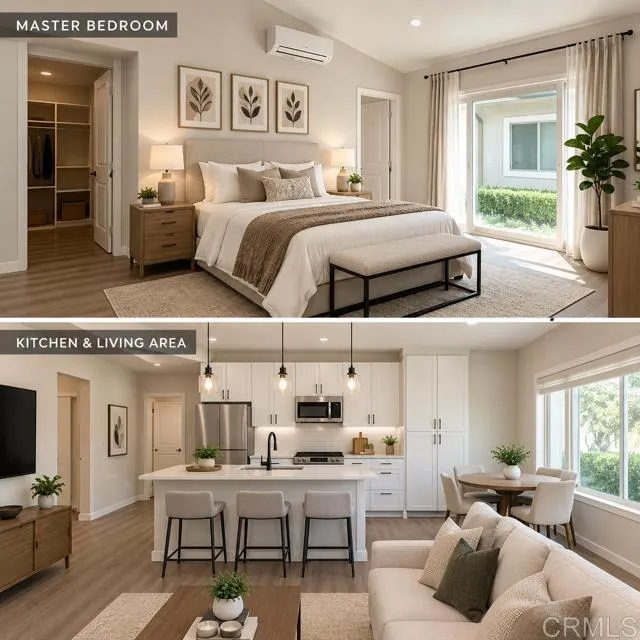 Kitchen and Master Bedroom .  Using chapt GPT