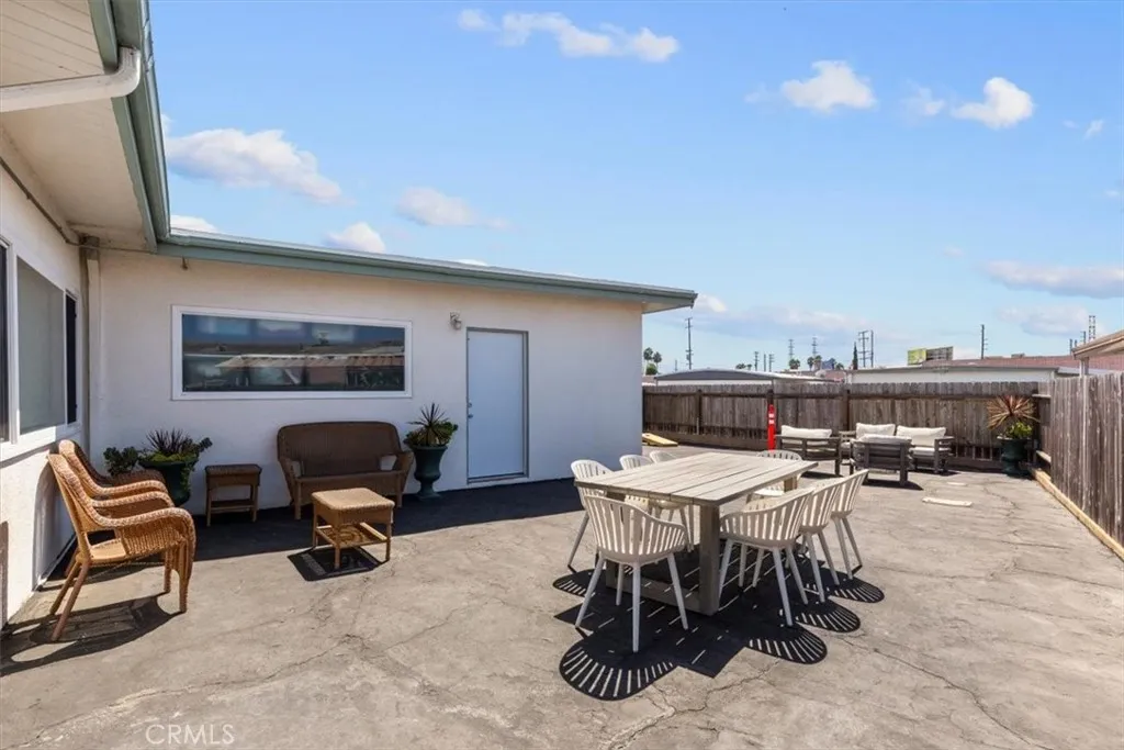 Outdoor patio seating area