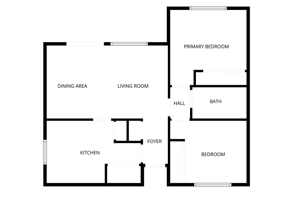 Unit B Floor plan not to scale. Included for illustrative purpose only.