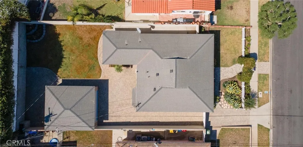 Drone View - Doggie run on side of house Drone View - Doggie run on side of house