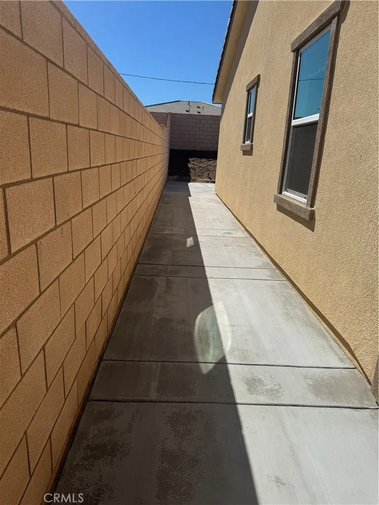 concrete on the side