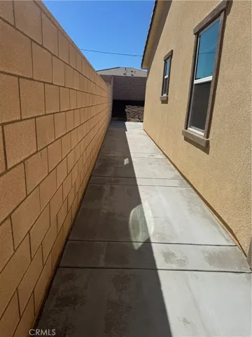 concrete on the side