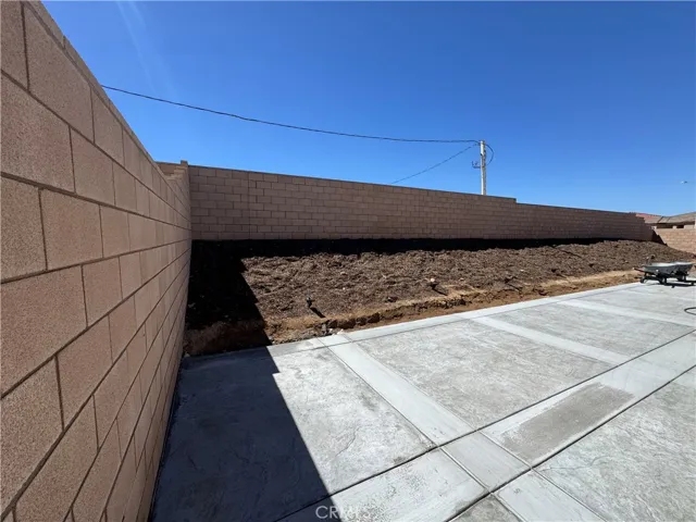 concrete backyard