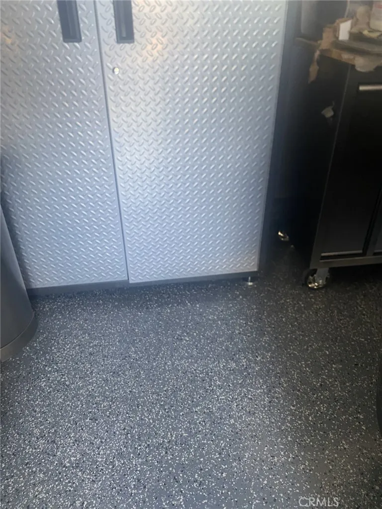 Expoxy flooring in the attached garage