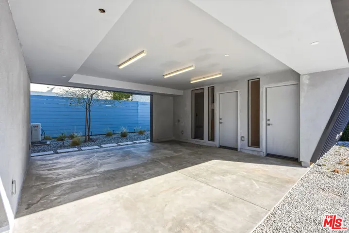 Spacious covered parking with