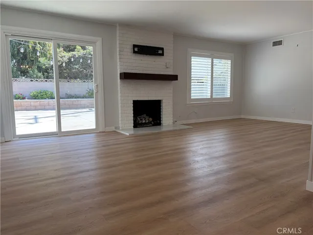 Living room with fireplace