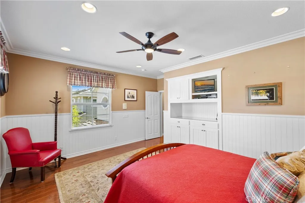 Stunning Built-In's with Wainscoting and Beautiful Ceiling Fan. Stunning Built-In's with Wainscoting and Beautiful Ceiling Fan.